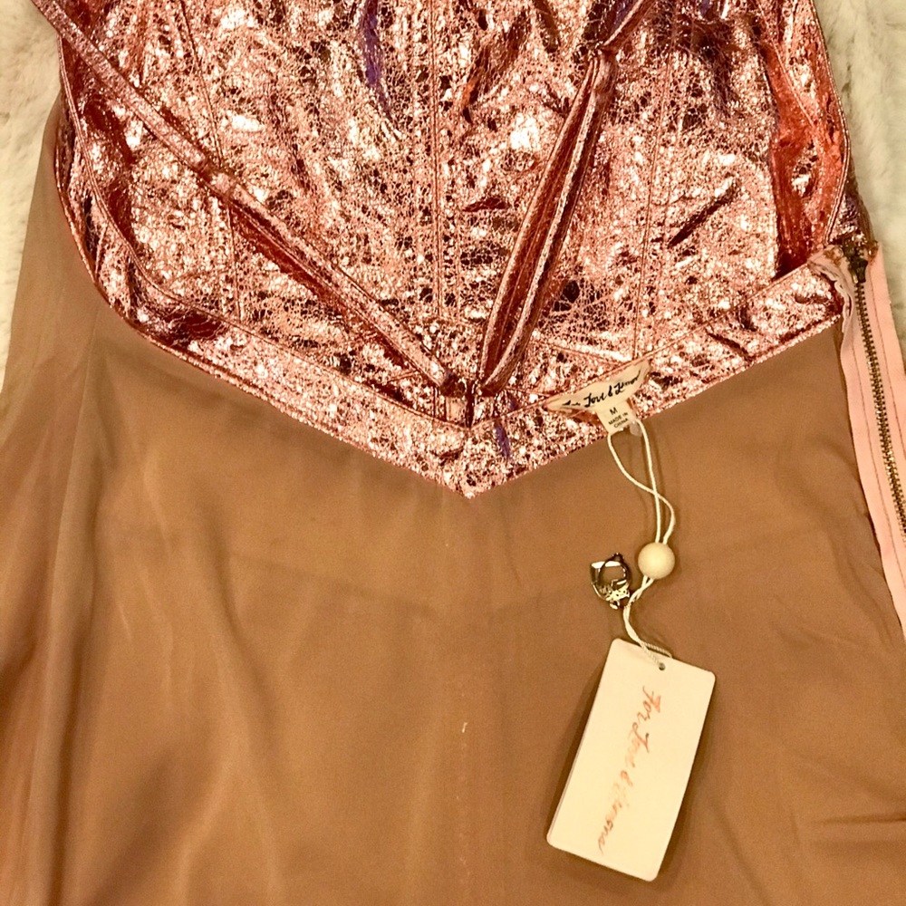 For Love & Lemons Luna Metallic Pink NWT 💗size M - Picture 8 of 16